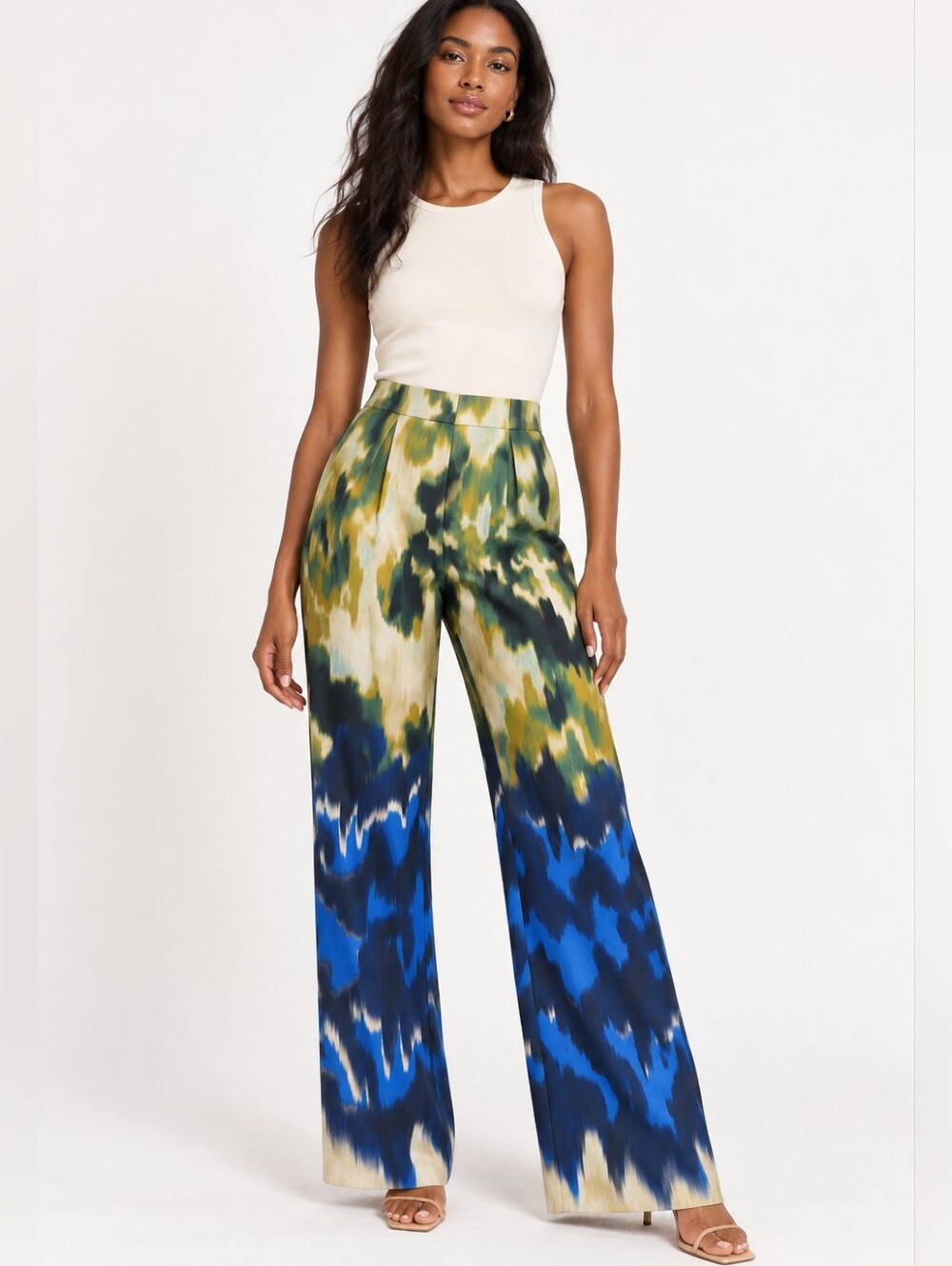 Zara Abstract Print High Waist Pant